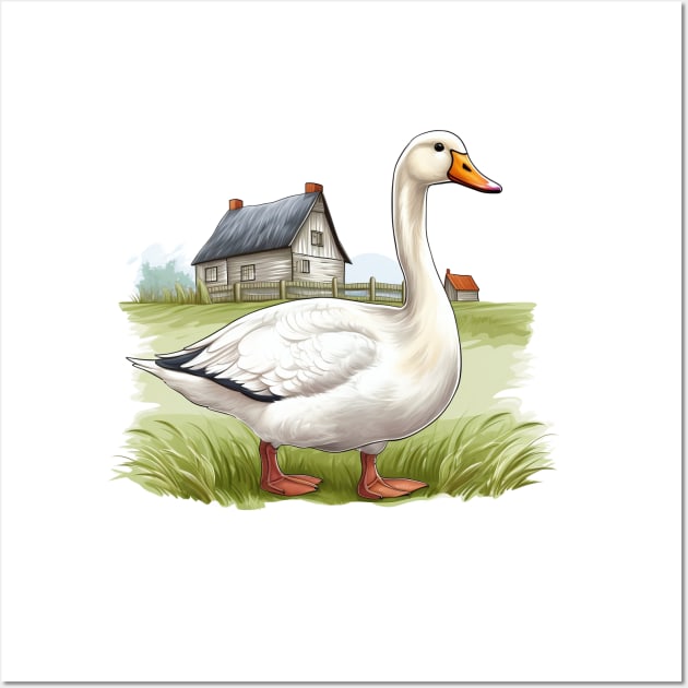 White Goose Wall Art by zooleisurelife